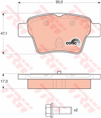 PASTIGLIE FRENI POSTERIORE CITROEN C4 PEUGEOT 307