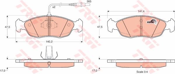 PASTIGLIE FRENI ANTERIORE PEUGEOT 306