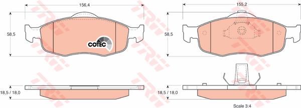 PASTIGLIE FRENI ANTERIORE  FORD MONDEO SCORPIO