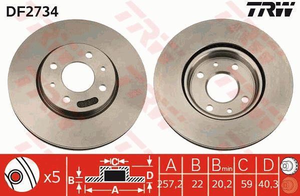 DISCHI FRENO ANTERIORE  FIAT Stilo 10/01> 500/YPSILON/MUSA//DOBLO/BRAVO