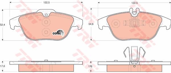 PASTIGLIE FRENO MERCEDES CLASSE C (W204) ALL MODEL 01/07-> REAR