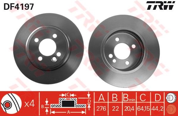 Disco freno MINI Mini One 04/01>