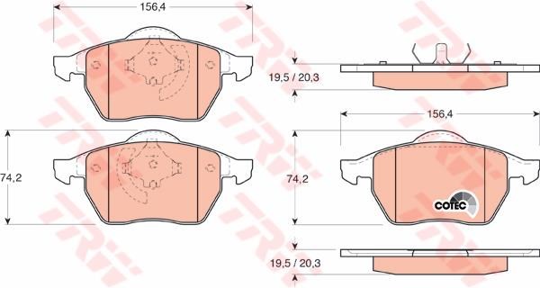 PASTIGLIE FRENI ANTERIORE AUDI A 3- A4 WVA 21911