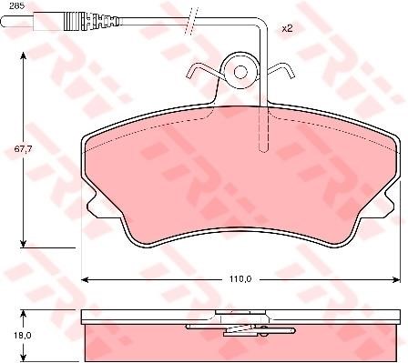 PASTIGLIE FRENI POSTERIORE RENAULT ESPACE 01/91-10/96