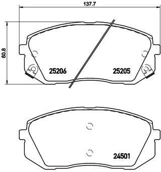 SERIE PASTIGLIE FRENI ANT. KIA SORRENTO-HYUNDAI SANTAFE