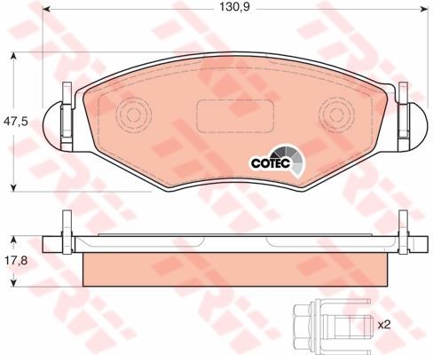 PASTIGLIE FRENI ANTERIORE  PEUGEOT 206 -306