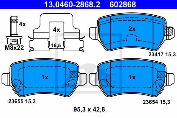 PASTIGLIE FRENI POSTERIORE OPEL ASTRA-MERIVA-ZAFIRA