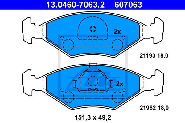 PASTIGLIE FRENI ANTERIORE FIORINO 1,7D