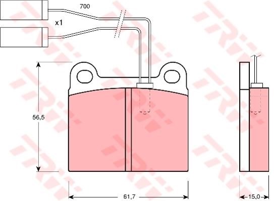 PASTIGLIE FRENI ANTERIORE  ALFA ROMEO 75 ALFETTA