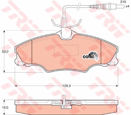 PASTIGLIE FRENI ANTERIORE  PEUGEOT 406