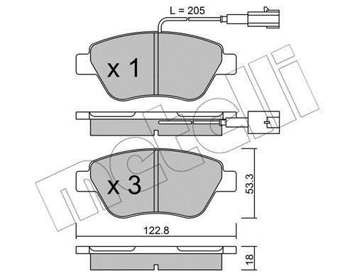 Pastiglie Freno Anteriore Fiat 500 - Alfa Romeo  Mito- Lancia