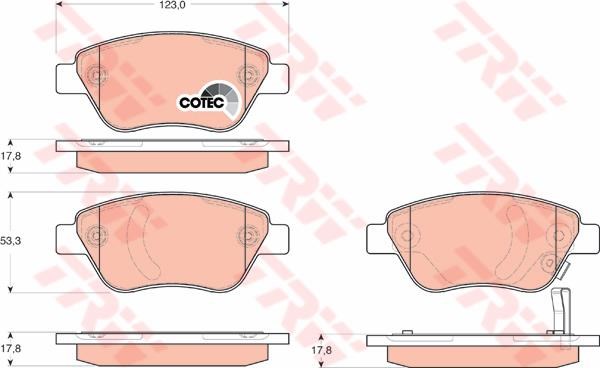 PASTIGLIE FRENI ANT OPEL CORSA 1.OTWIN