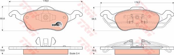 PASTIGLIE  FRENI ANTERIORE  FORD FOCUS