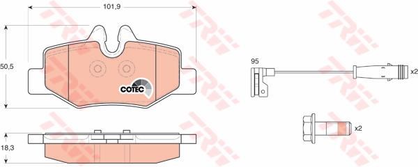 PASTIGLIE FRENI POSTERIORE MERCEDES VITO