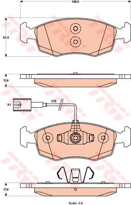 PASTIGLIE ANTERIORE  FIAT 500 - 500C 09/10>