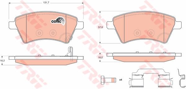 PASTIGLIE  FRENO ANTERIORE FIAT SEDICI, SUZUKI SX4