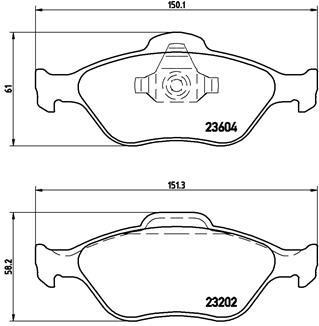 Pastiglie Freno Anteriore Ford Fiesta - Fiesta IV - Fiesta V - Fusion - KA - Puma - Street KA - Mazda