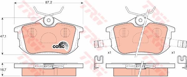 PASTIGLIE FRENI POSTERIORE SMART FORFOUR