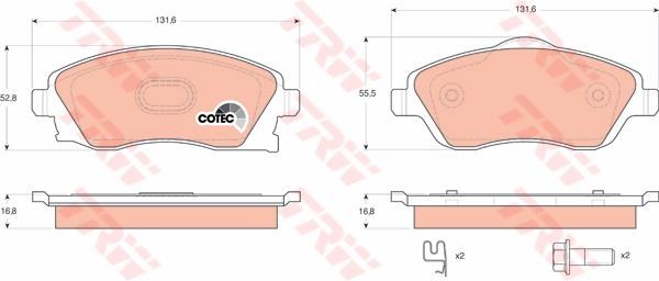 PASTIGLIE FRENI ANTERIORE OPEL CORSA C-TIGRA